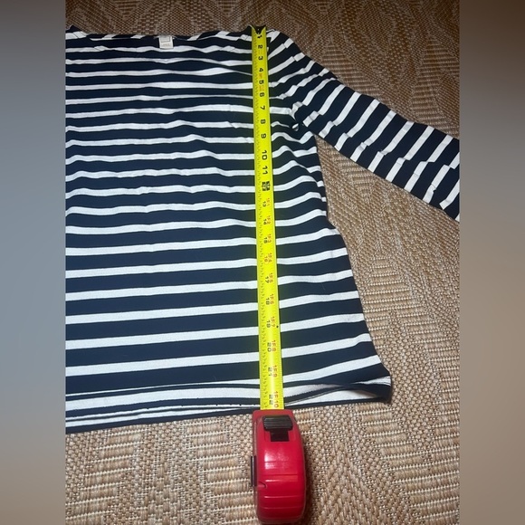 J.Crew Women's Black & White Striped Blouse with Polka Dot Tulle Cuffs,Sixe XS - Picture 5 of 9